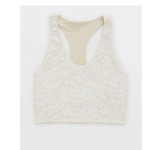 OFFLINE By Aerie Real Me Racerback Longline Sports Bra Soft Oat Size Medium